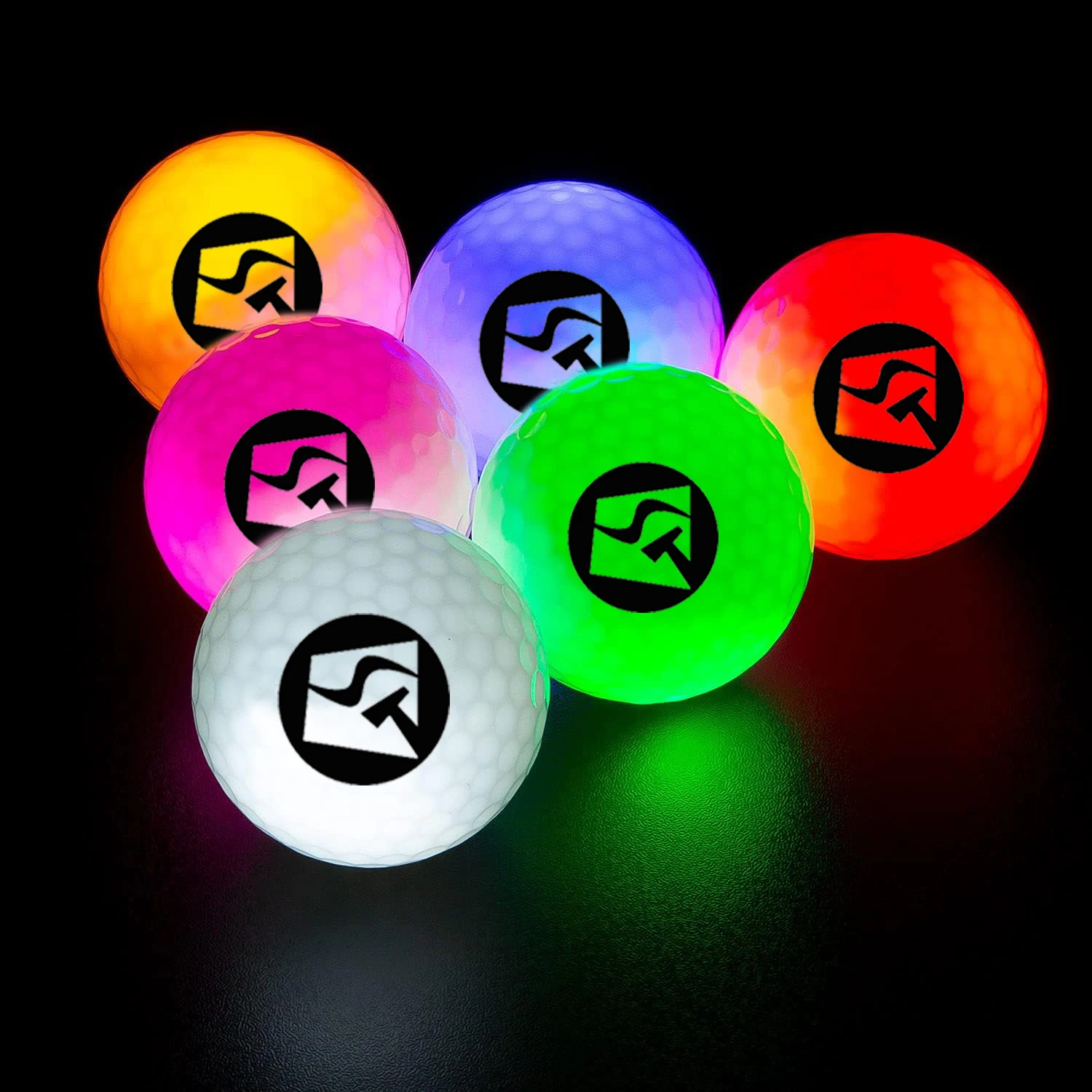 Factory Direct Night Glow Flashing Light Up LED Golf Ball Led Night Golf Ball