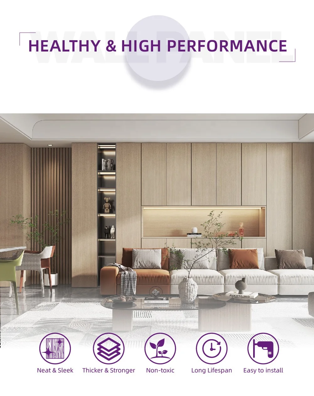 Custom Mildew Resistance Wpc Wall Panel Decorative Wpc Wall Design Covering Panel