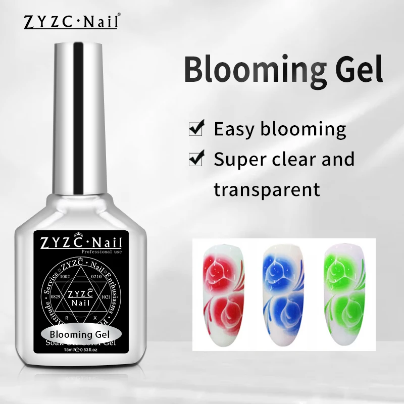 ZYZC nail supplies blossom bubble nails marble blooming gel for nails art salon Private label bloom bubble color gel polish
