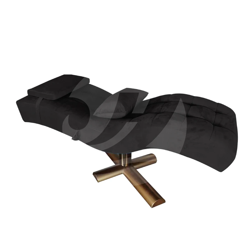Luxury curved extension lash bed beauty salon spa massage lifting table with headrest durable fabric facial bed reclinable