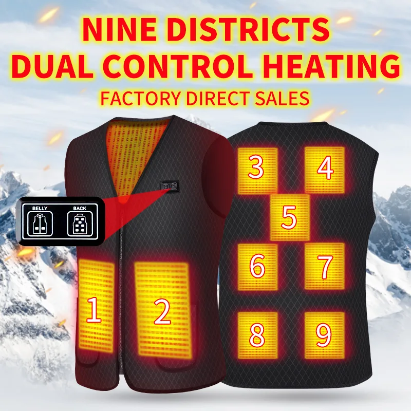 Outdoor Heated Vest Lightweight Soft Unisex Hunting Heated Vest Warm Clothing