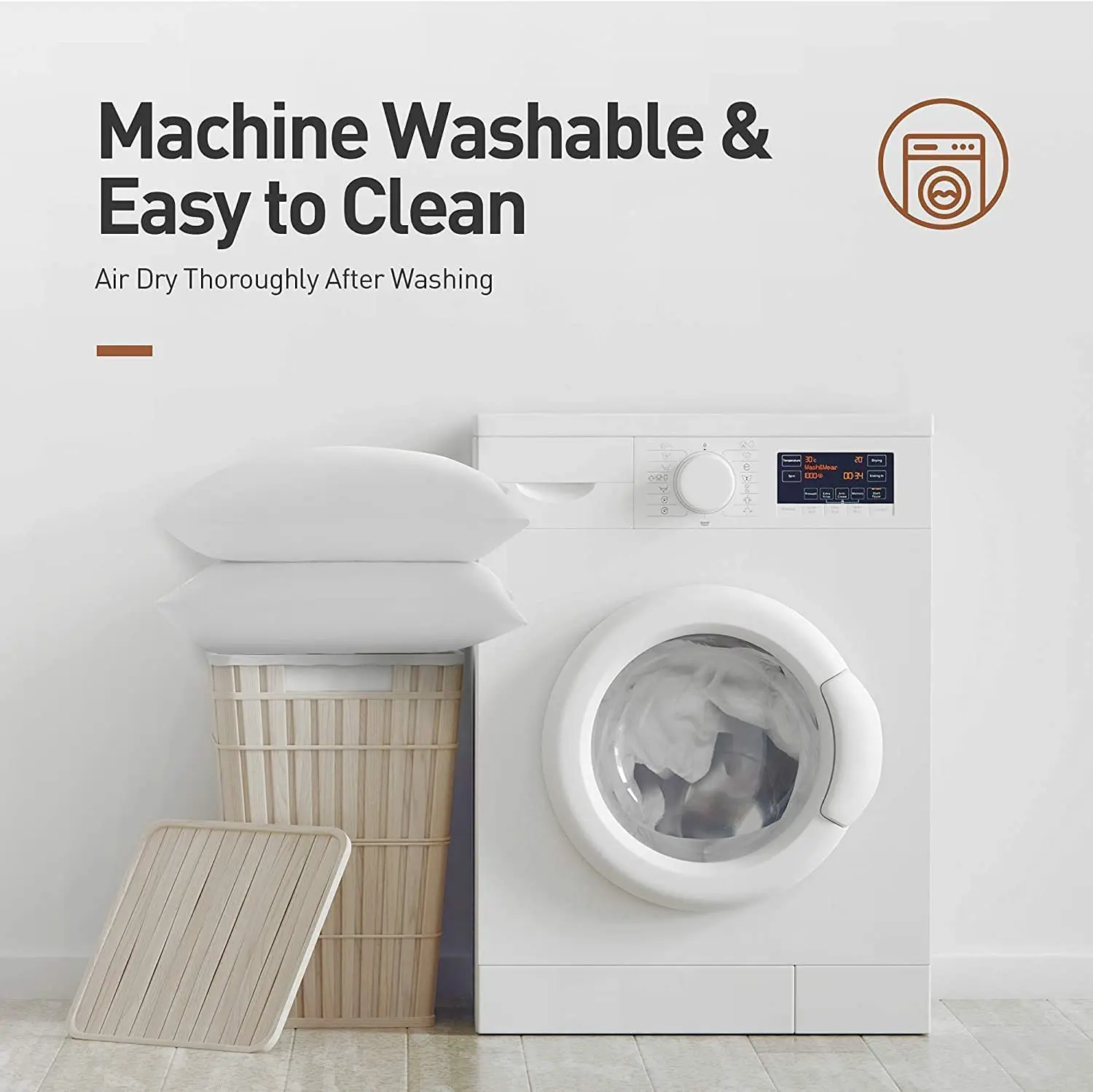 Anyu High Quality Low Price Sale Soft Like Cotton 100% Polyester Filling Materials Brushed Microfiber bed function Pillow