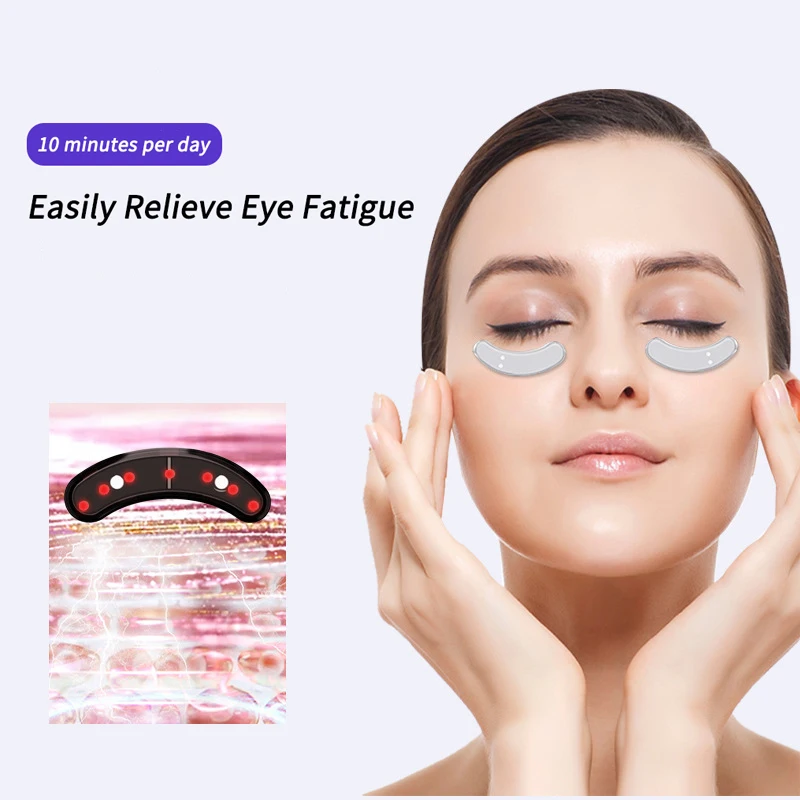 High Quality Portable EMS Electric Under Eye Massager Eye Care Red Light Therapy Anti-aging Dark Circles Remover Eye Massager