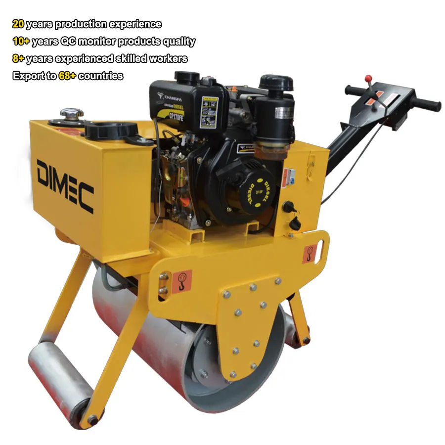 PME-R550 Mini Manual Vibrating Single Hydraulic Drum Walk Behind Hand Small Road Roller Compactor