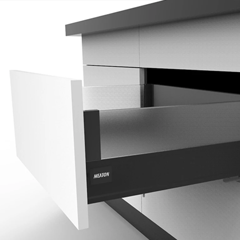 Meaton SB1801-C03 Double Wall Tendom Drawer with Extended Glass Height 167mm Kitchen Dining Soft Closing Drawer Slide Apartment