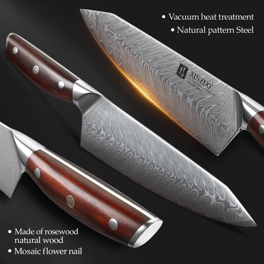5 PCS 67 Layers Japanese Damascus Steel Chef Knife Super sharp Kitchen Knives Set Rosewood handle