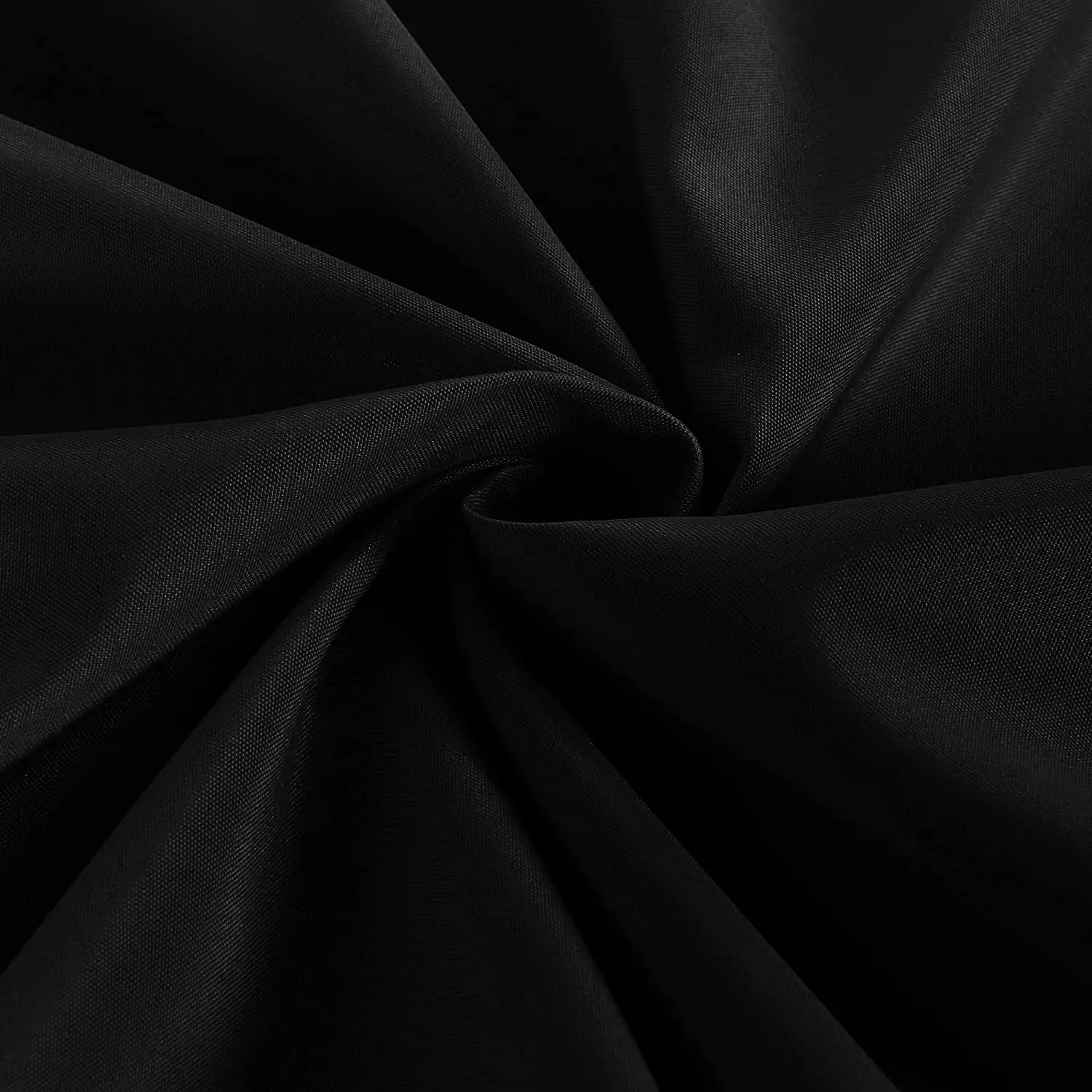 Black Fitted Rectangle Table Cloth for 6 Foot Table in Washable Polyester Buffet 6FT Fitted Tablecloth