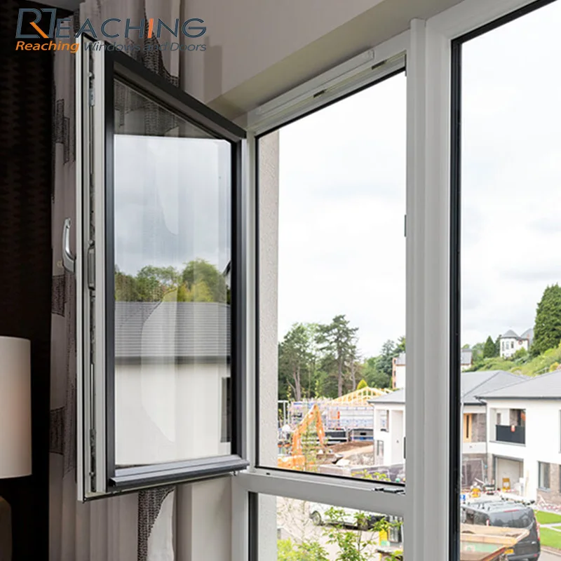 American Luxury Design Style UPVC Tilt And Turn Windows With Customized Glass and Accessaries