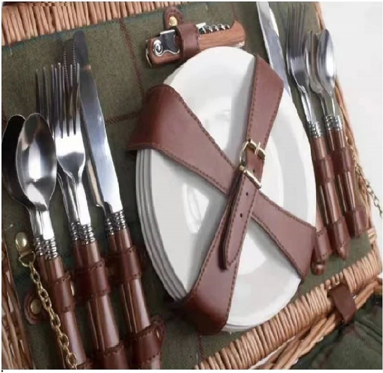 directly supply empty  Wicker Picnic Basket Set For 2 Person -