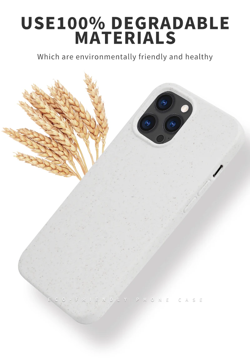Popular Discount biodegradable phone case for iPhone 11phone case wheat straw phone case