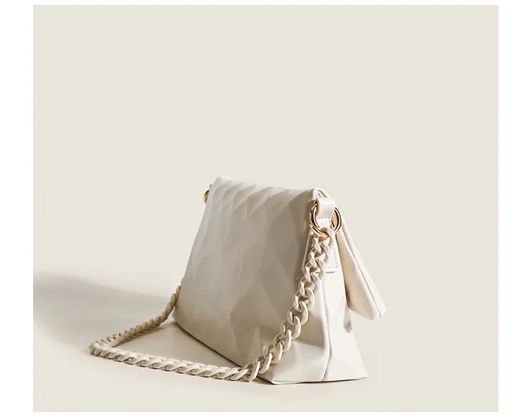 Sac Tendance 2024 Carteras Para Mujer Design Fashion Rhombus Underarm Bag Soft Leather Single Shoulder Crossbodoy Bag With Chain