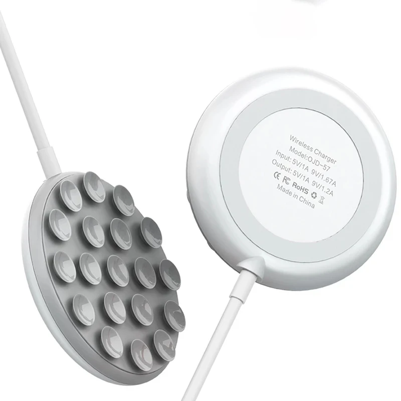 
10W Fast Qi Suction Cup Wireless Chargting For Samsung iPhone 12 Play Game Automatic Induction Wireless Charger 