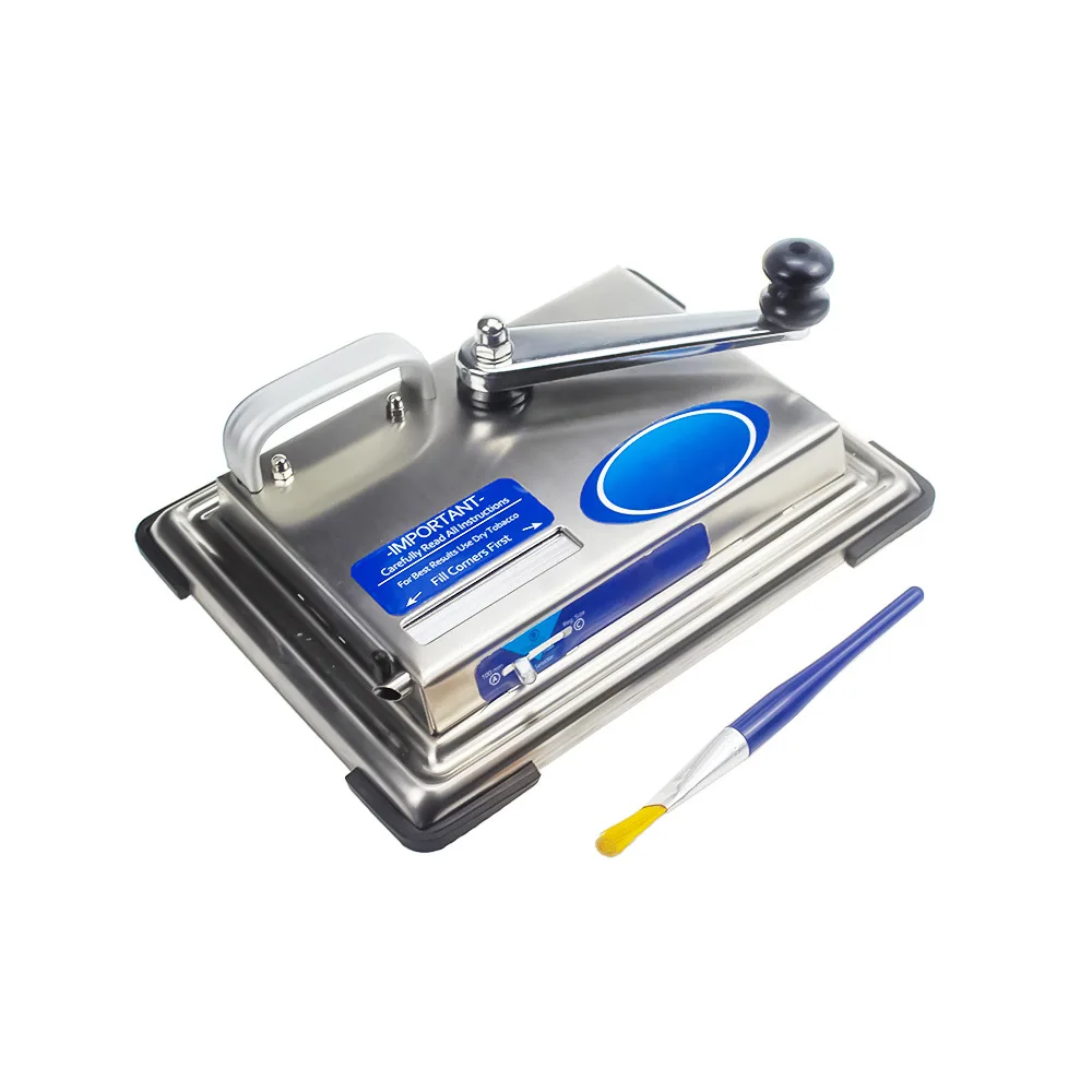 High Quality Stainless Steel Silver Color  Metal Rectangle Cigarette Making 8mm Tube Filling Rolling Roller Machine