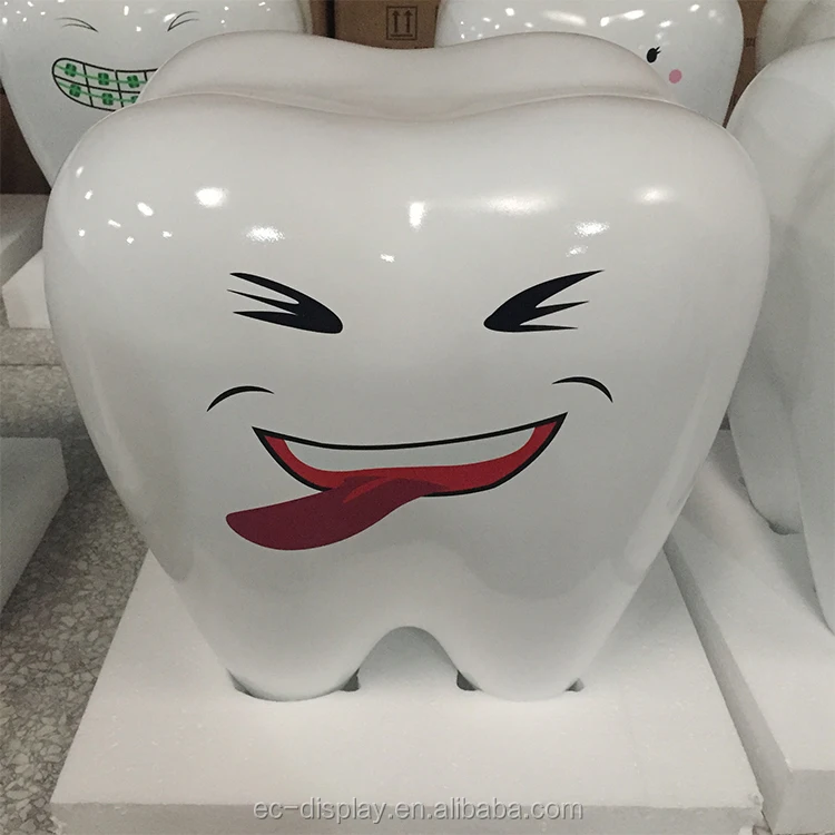Fiberglass tooth stool mall decoration dental shoes changing stool office decoration stool
