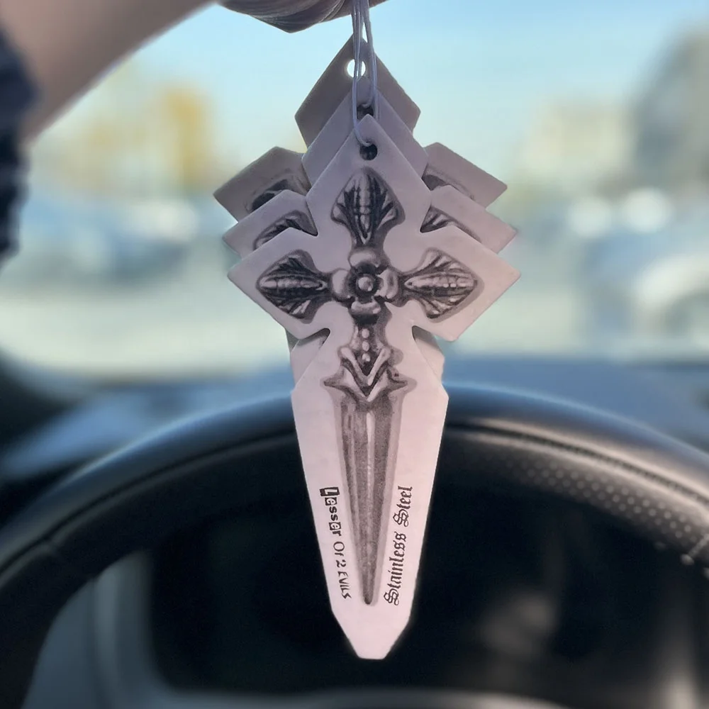 Vast Gifts Custom Car Air Freshener Water Frop Hanging Rear View Solid Paper Diffuser Fragrance Pendant