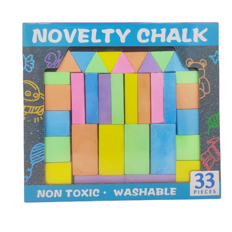 New Design 33-Piece chalk block Set art gift for Student Teacher Office Use gym chalk for School