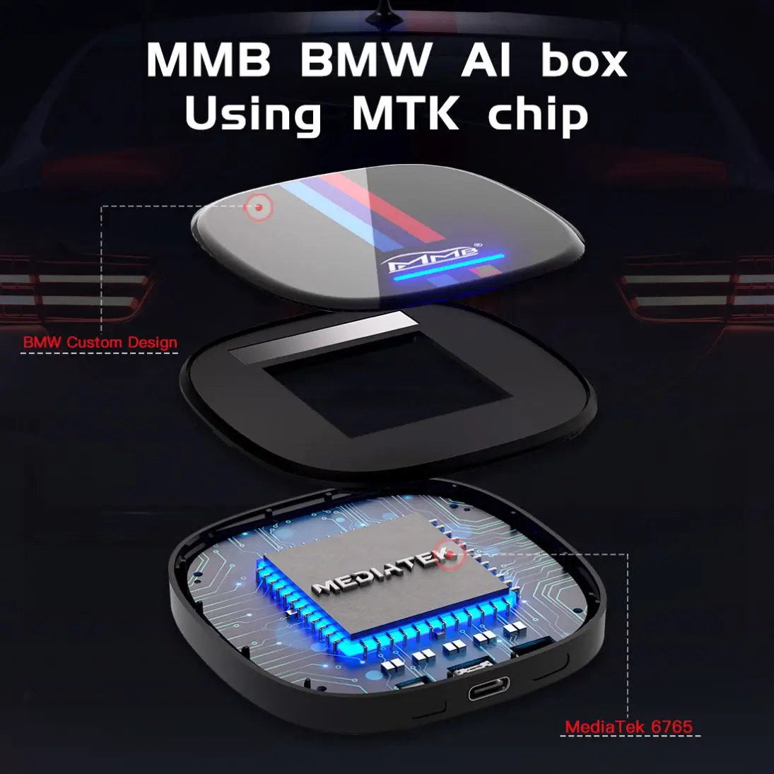 JoyeAuto MMB 4 ГБ 64 Android 10 беспроводная видеоприставка для BMW Youtube Netflix играющая на карте Google