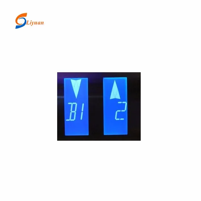 Liquid crystal display 7 segment displays negative blue transmissive for elevator
