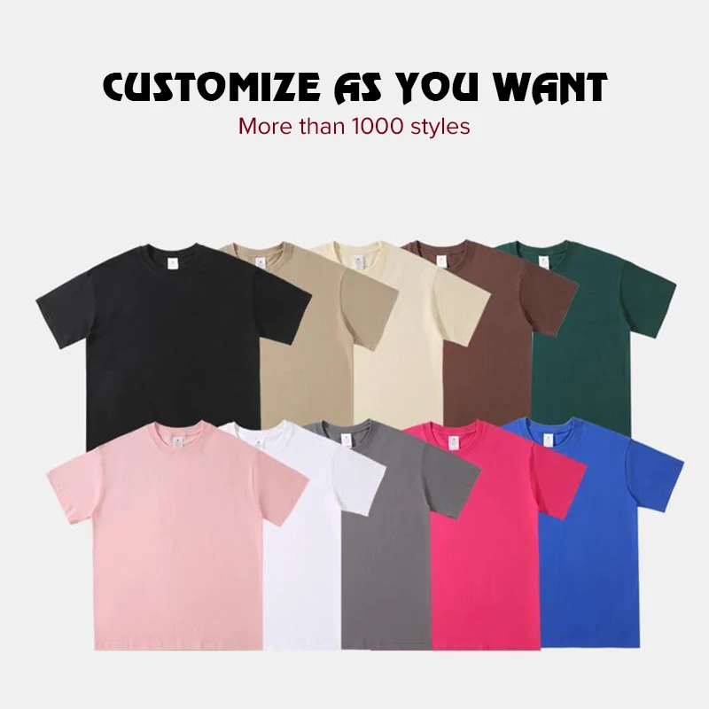 Good Quality Drop Shoulder T-Shirts Men Customization Dtg Printing Blank Hip Hop Blank Short Sleeve Tshirts Custom Men T-Shirts