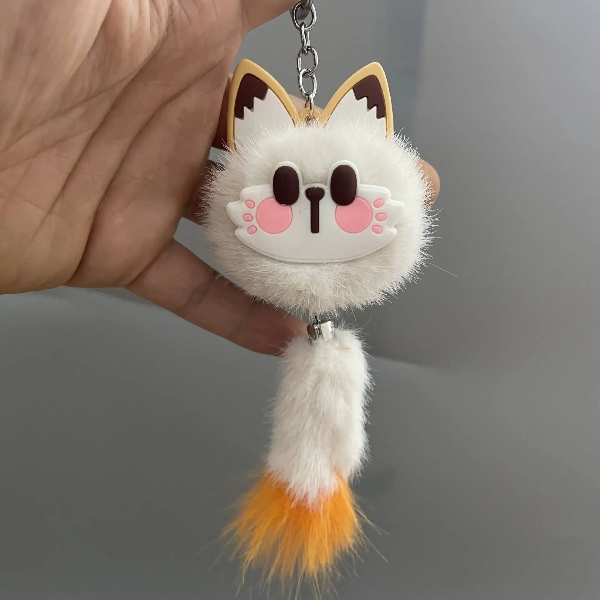 Fortune Cat coal ball cute bag hanging plush doll Fortune cat coal ball car key chain pendant