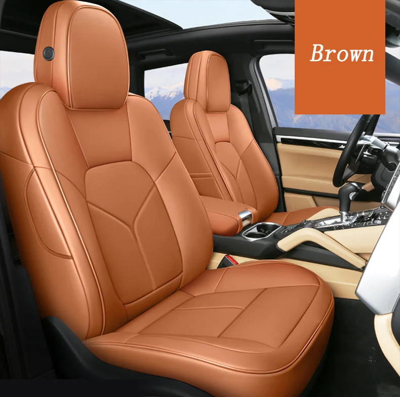 Pakistan leather pu without headrest in beige colour car seat cover cushion for toyota axio mercedes
