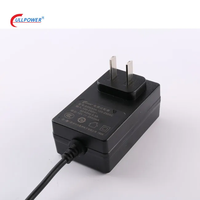 UL FCC CE GS SAA RCM IEC62368 ROHS US EU AU UK plug 12V 2A 2.5A smps ac dc power adaptor