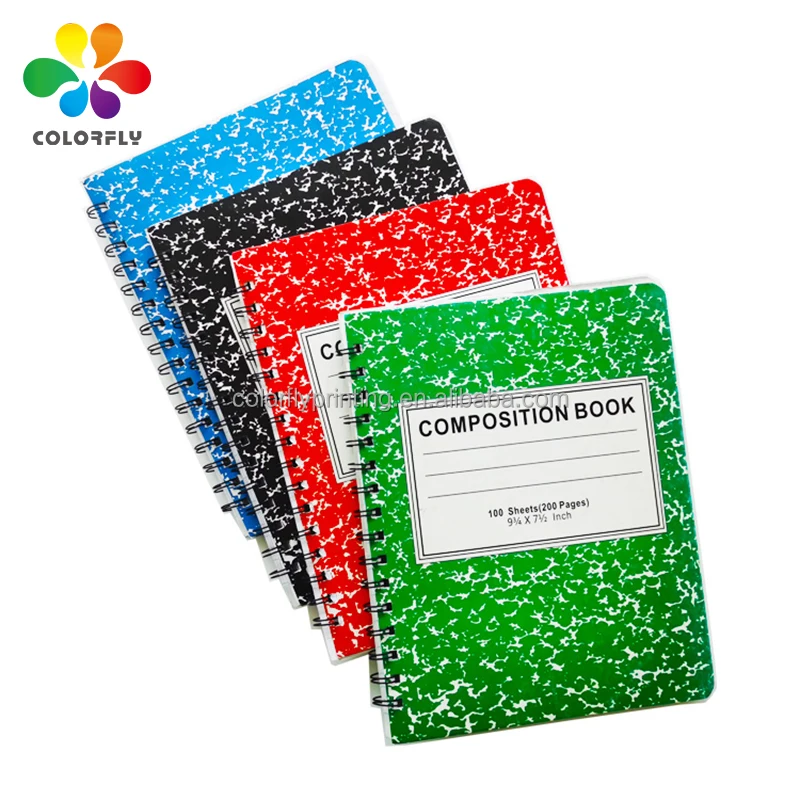 Wholesale Custom fashion composition book 100sheets School Supplies Exercise Book Printing Spiral Student Notebook