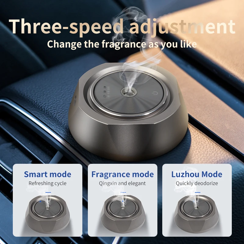 2021 new design car aroma diffuser Luxury Mini rechargeable Air Perfume Aromatherapy Electric Scent auto shut