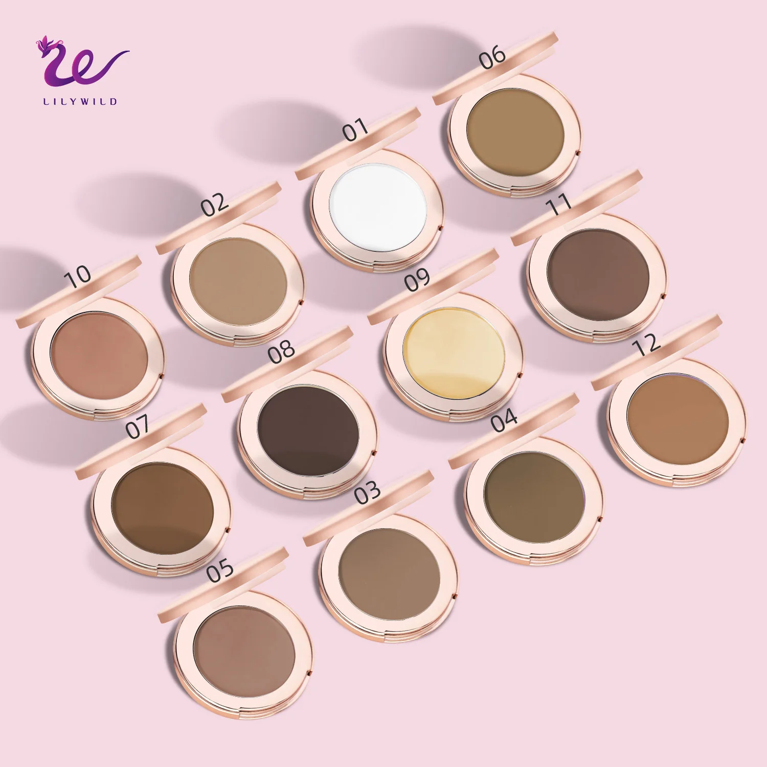 Lilywild Cheek Make Up Contour Blush Makeup Custom Facial Private Label Contour Powder Palette
