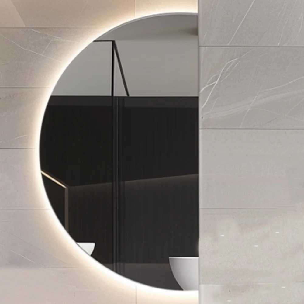 Half moon mirror modern decorative vanity mirror bathroom LED mirror