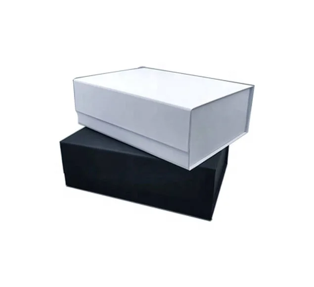 Wholesale Plain Square Collapsible White Magnetic Paper Gift Box Shoe Box Magnetic