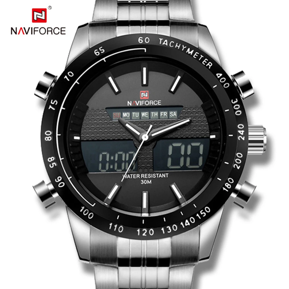 Waterproof boys Quartz Watch Men Stainless Steel backTimepieces NAVIFORCE Watches