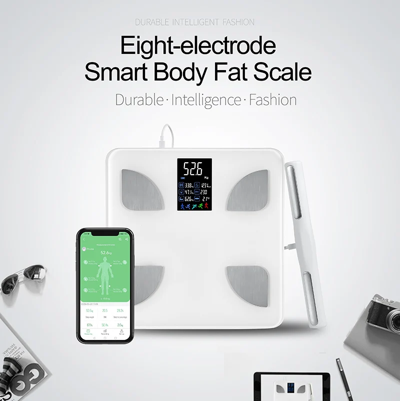 250kg Eight-Electrode Body Fat Analyzer Scale Digital Body Fat Scale Fitness Health Scale