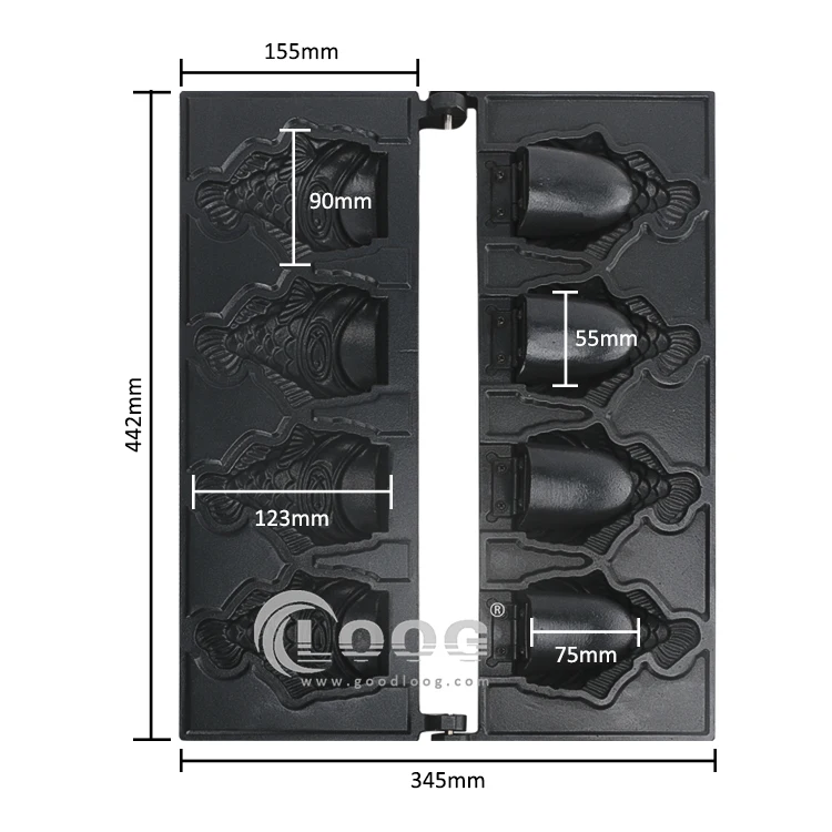 Small Machine Taiyaki Fish Shaped Waffle Iron Fish Ice Cream Waffle Maker