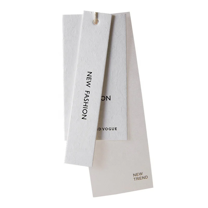 2023 Personalized High Quality Garment Hang Tags Swing Tags Custom Clothing Labels Design Logo Recycled Paper Cardboard Brand