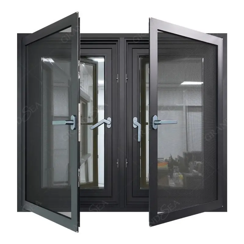 Customized Size Color Wholesale Aluminum Frame Double Glazed Casement Windows For Home Casement Window And Door