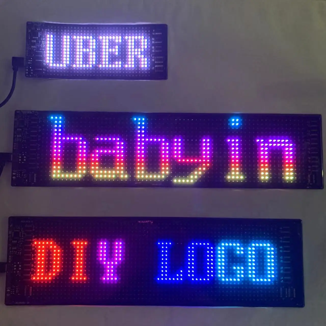 Newest Flexible LED Matrix Panel,illuminated window displays for car APP control led car sign led display mobile control
