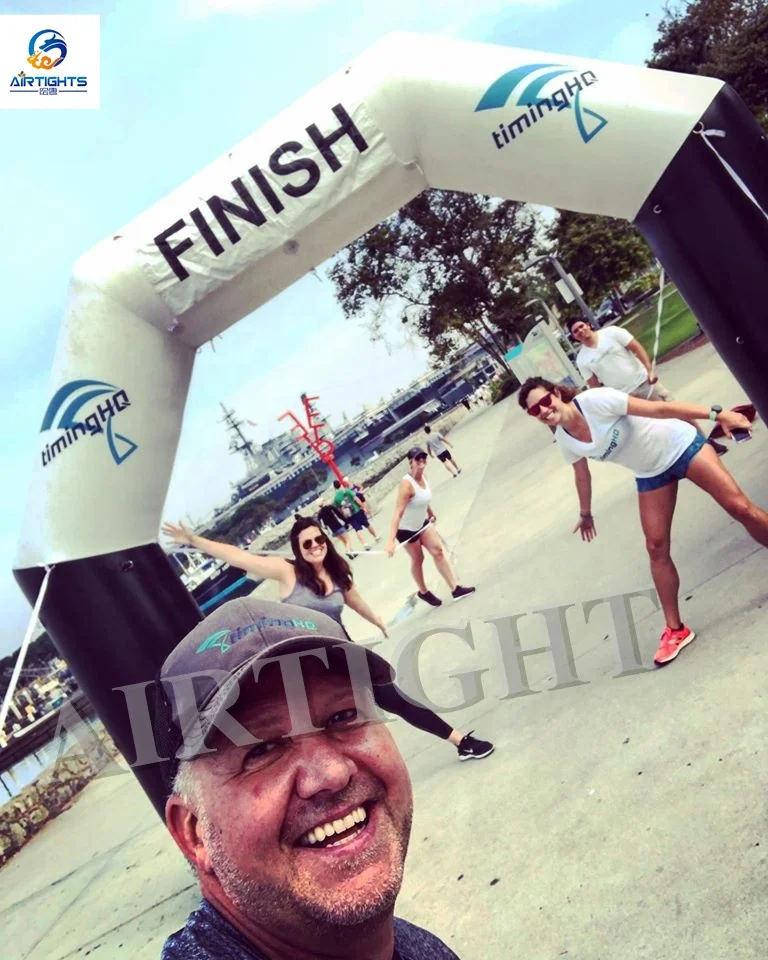Custom Color and printing outdoor durable inflatable finish line race arch