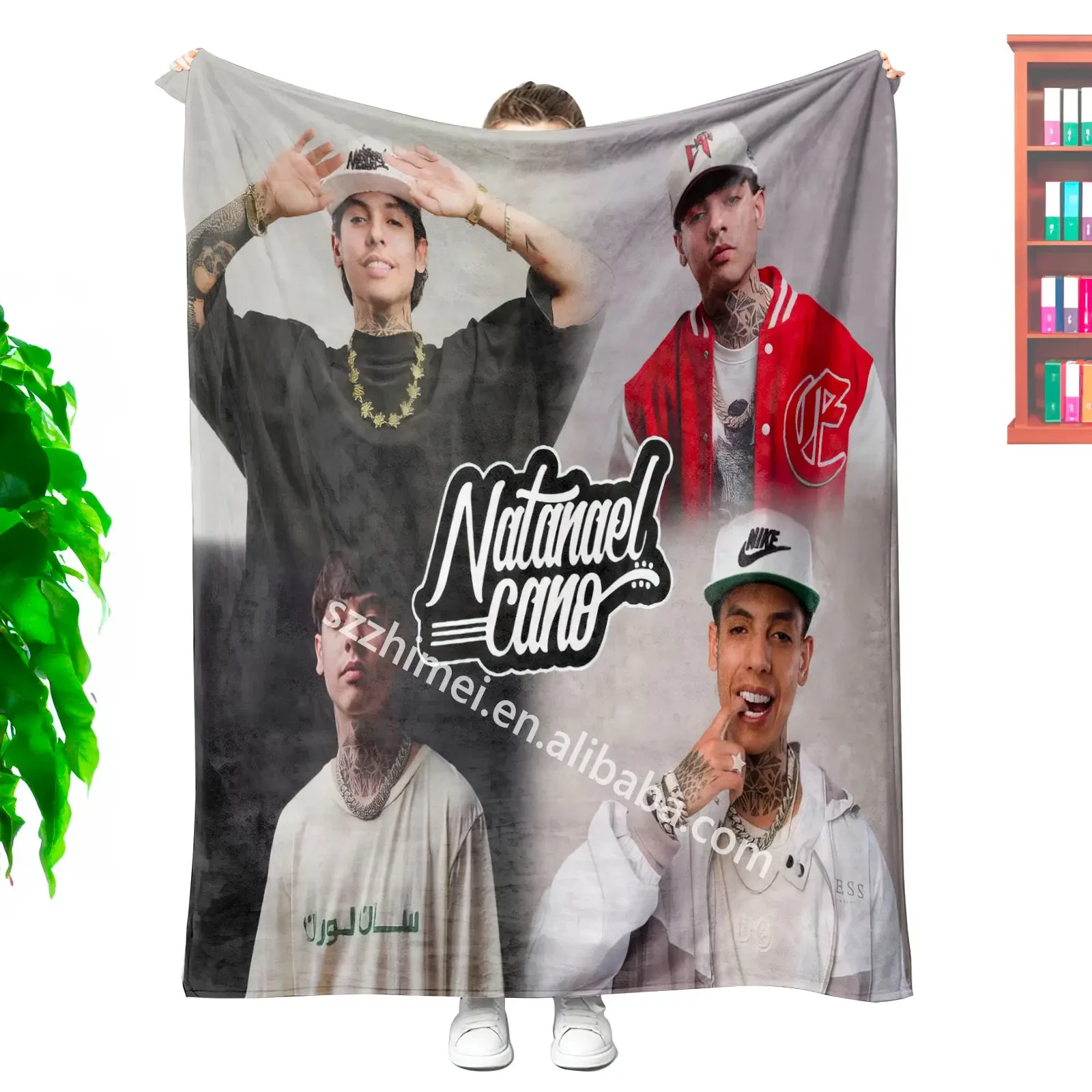 Wholesale custom mexican rapper natanael cano ct blanket corridos tumbados cobijas personalizar frazadas