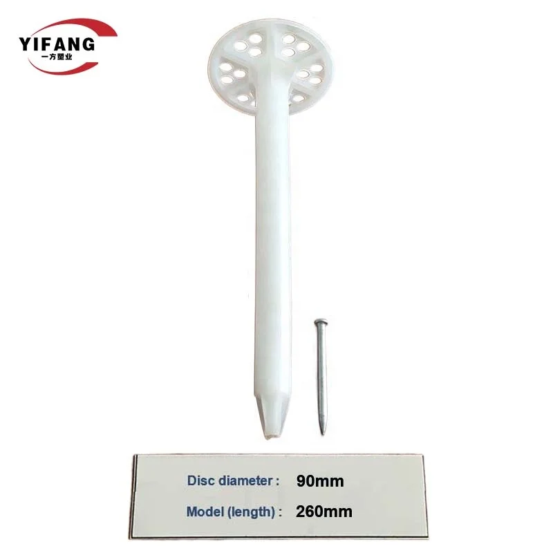 High quality HDPE Plastic Insulation fastener/ plastic fixing insulation anchor/ Exterior wall heat preservation nail