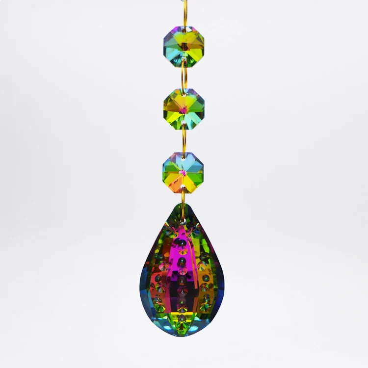 New items Glass pendant crystal pendant rainbow Aurora water drop  ornament