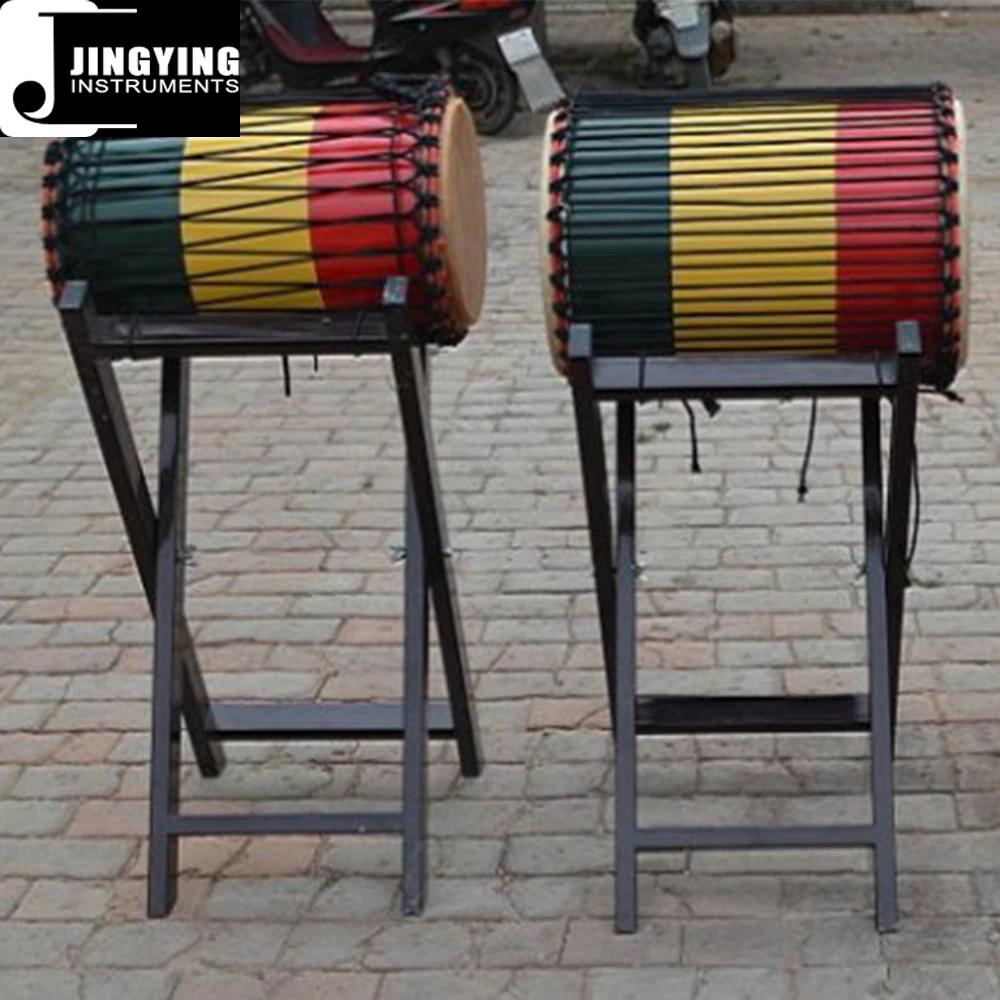 2024 Jingying Music Latin Drums Series,Wholesale 11/13/16 inch Professional Bass/Alto/Treble Djun Djun Drums with Stand Set