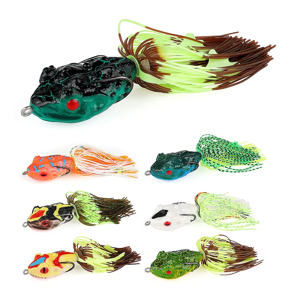 W.P.E Factory new 7 colors 11g rubber soft jump fishing frog lure snakehead topwater artificial fishing lure