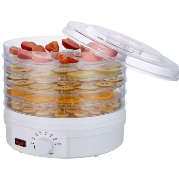 Home Appliance 28cm 350W Food Dehydrator Electric Dry Fruits & Vegetables Machine Mechanical with 5 Trays