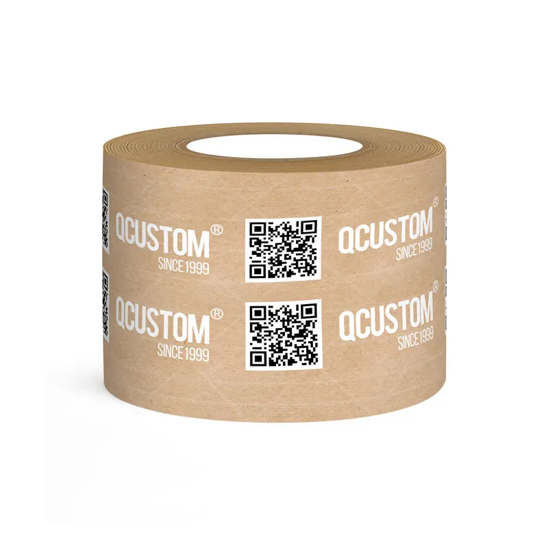 Eco friendly packing tape self adhesive paper tape custom kraft packaging tape