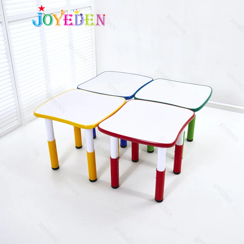 Набор детских пластиковых стульев и столов с регулируемой высотой для дошкольного класса