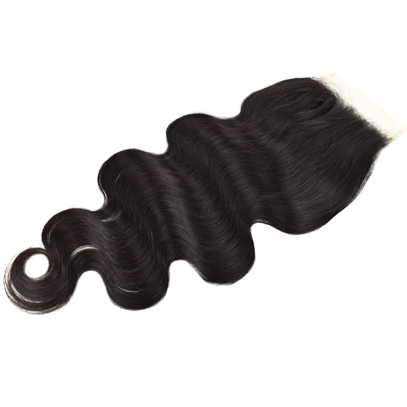 
Cuticles Aligned Pre-Plucked 5x5 transparent Lace Closure Bundles Virgin Human Hair Body Wave Lace Closure with Baby Hair 