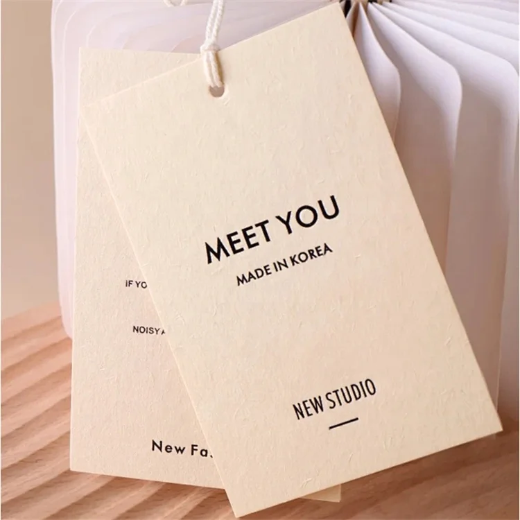 Оптовая продажа этикетки для одежды бумажные с индивидуальным логотипом