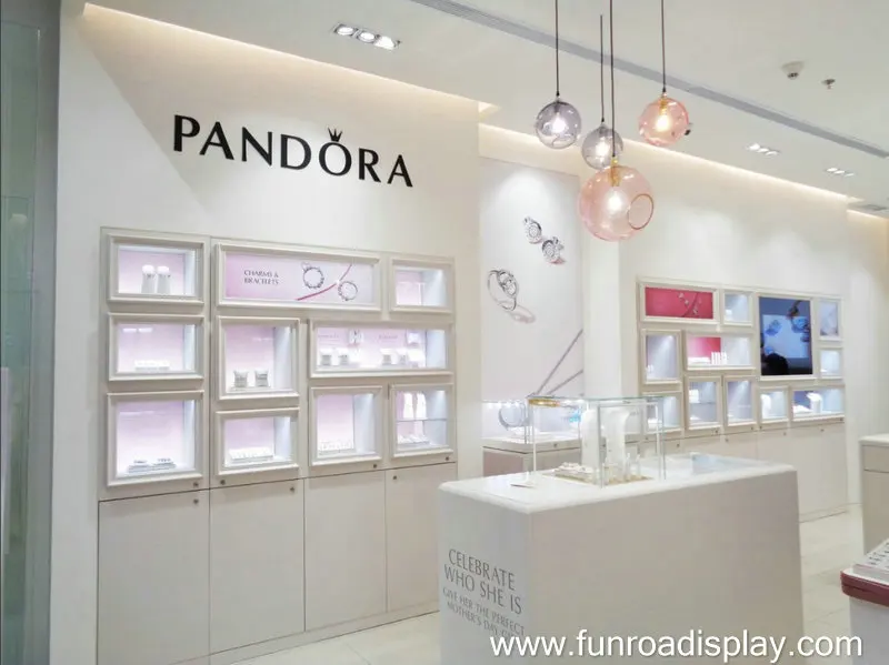 Bespoke Top sale Pandora jewellery shop design decoration for jewelry store showcase