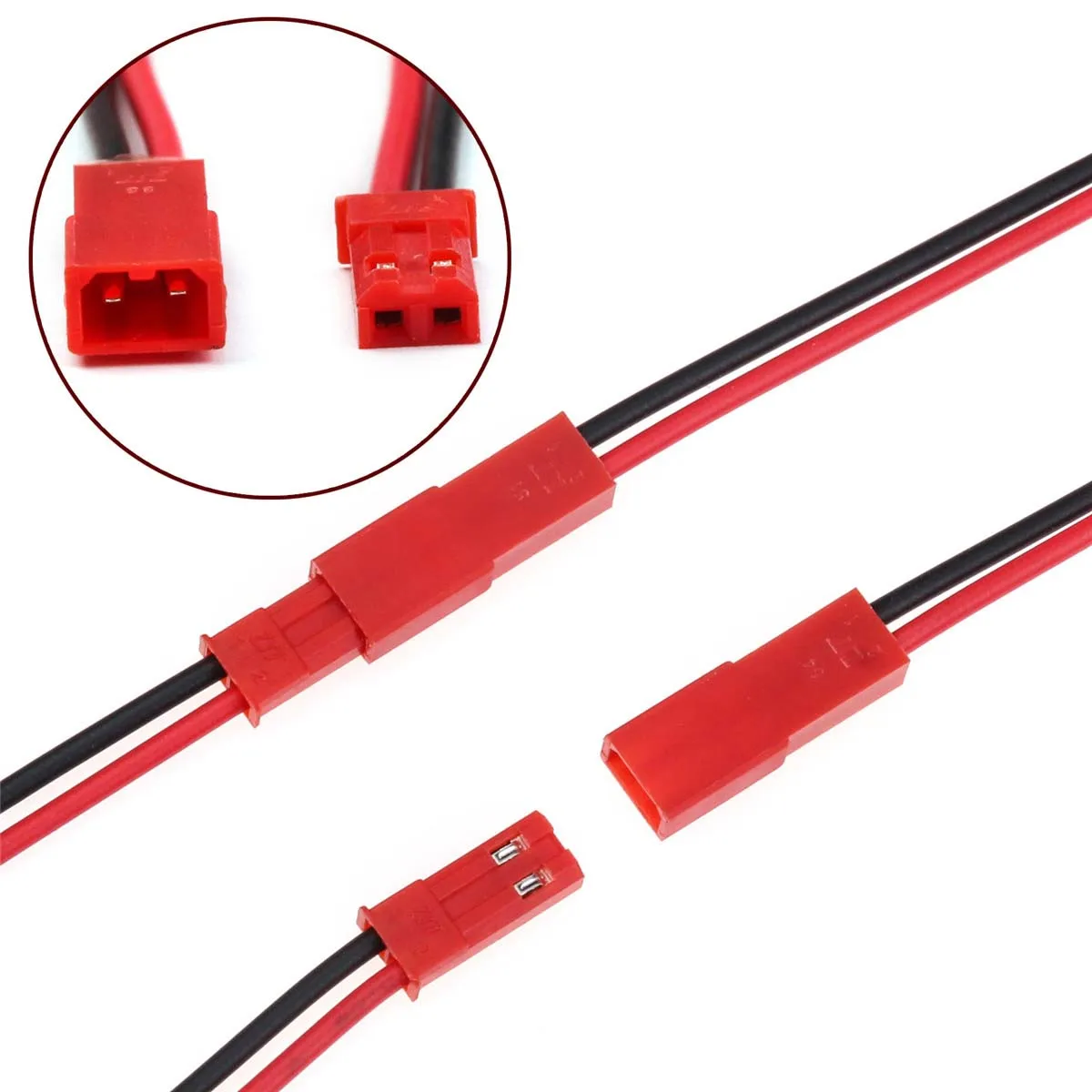  Мягкие силиконовые провода 22AWG JST разъем 2 Pin мужского и женского кабель провод для светодиодной полосы игрушки с дистанционным управлением